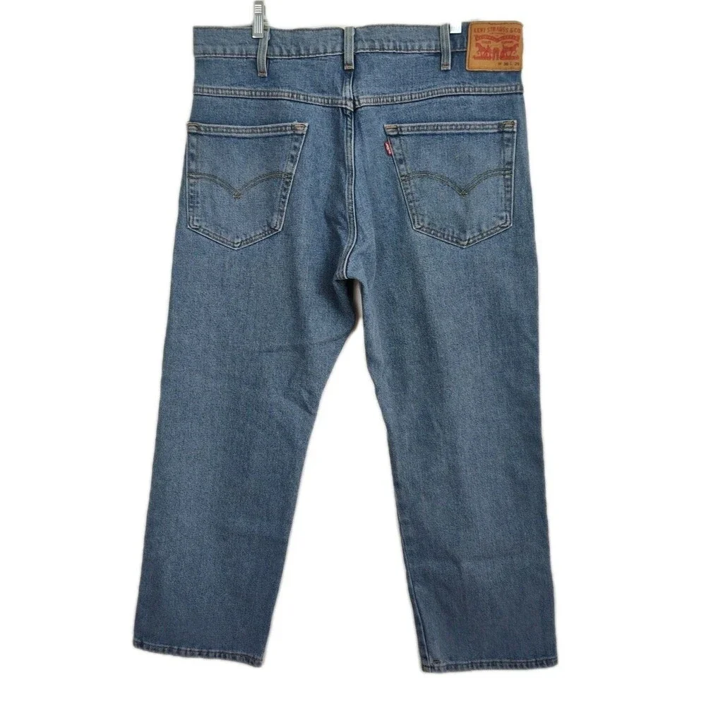 Levi's Straight Leg Jeans Men's Size 36x29 Medium Wash Blue‎